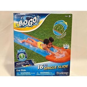 H2O Go! Water Slide 16 Foot 1 Lane Splash Boost Sprinklers Blue and Orange in Co